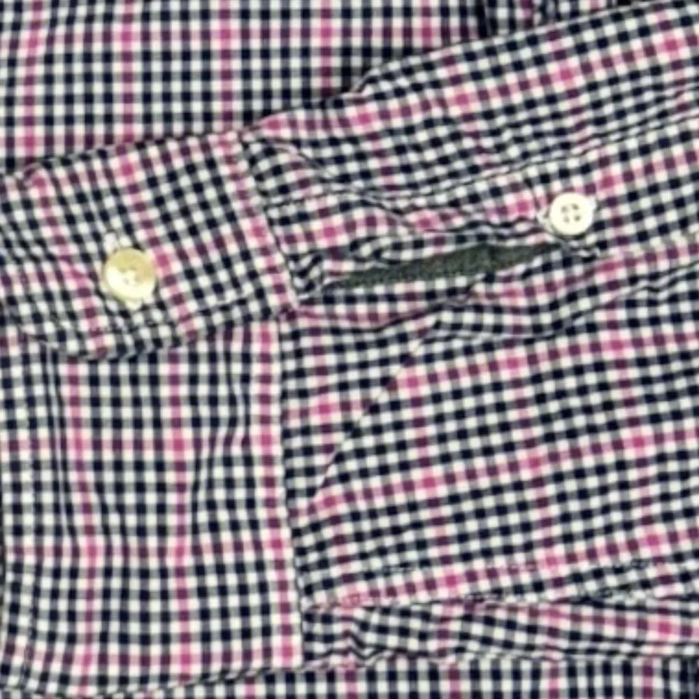 J. CREW Men's Slim Fit Woven Checkered Button-Down‎ Shirt | Size L